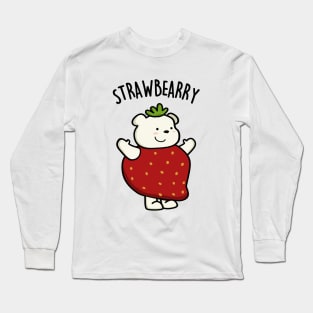 Strawbearry Cute Strawberry Bear Pun Long Sleeve T-Shirt